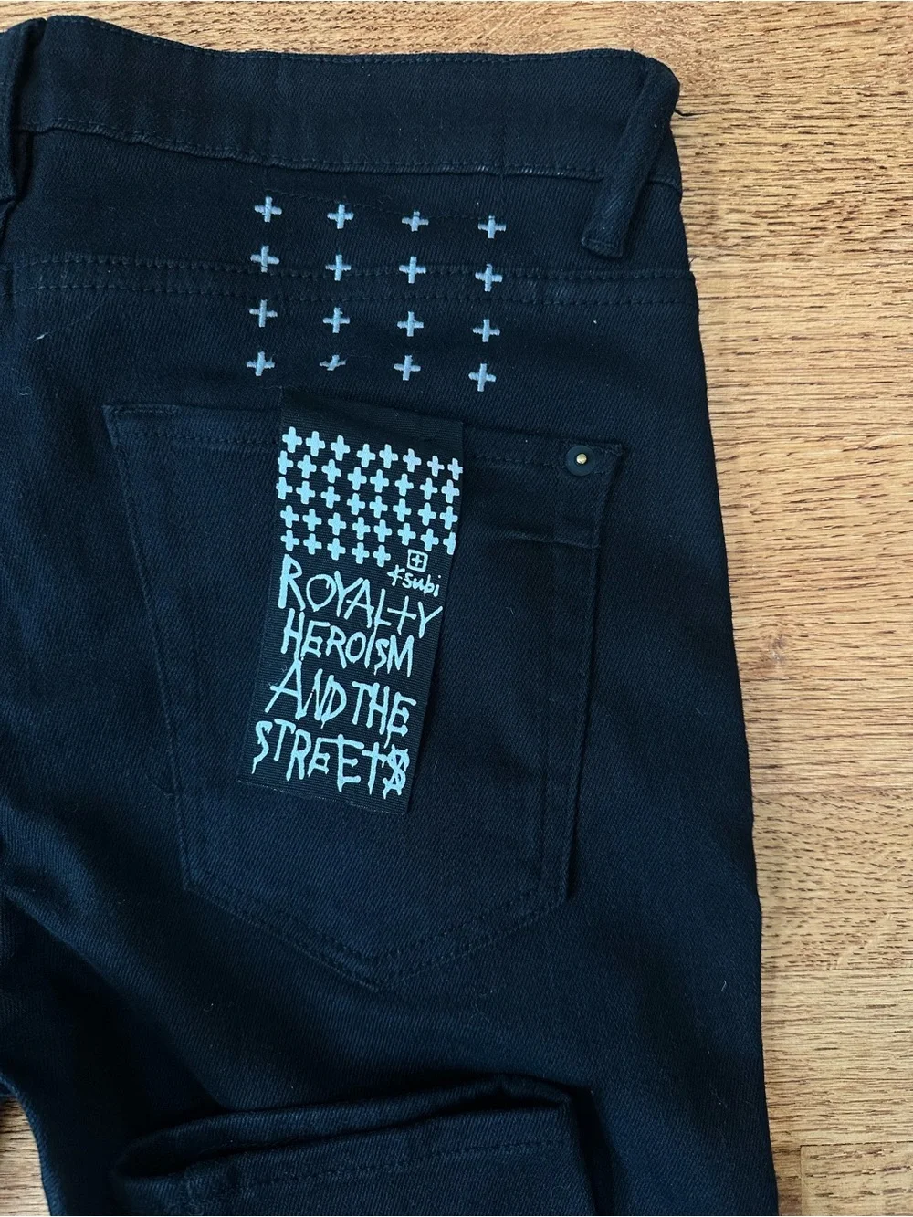 Ksubi van winkle ace black slice skinny jeans black size 32.